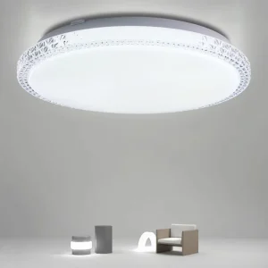 Slim LED Ceiling Light 30cm x 2.6cm with Plastic Base for Living Room Bedroom Restaurant