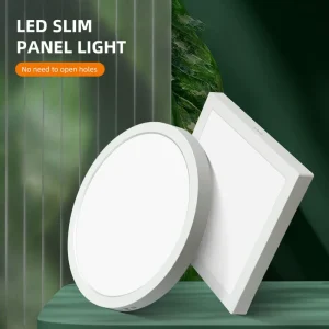 Slim Recessed or Surface-Mount LED Panel Light, 5W/7W/12W/16W/22W/36W