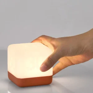 Small Fantasy Cube LED Night Light with Flip Timing for Bedroom and Living Room