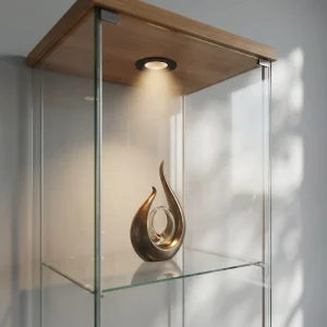 Small Jewelry Cabinet LED Light 1.5W Black Aluminum Ceiling Spotlight High CRI 95 for Store Showcases