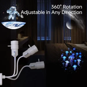 Small Satellite Galaxy Projection Night Light Universal USB Plug in LED Star Lamp for Automobile Apartment