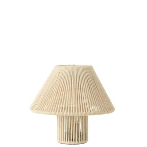 Small Size Table Lamp with Handwoven Paper Rope Shade Cover Mushroom Shaped Lighting for Bedroom Home Building Project