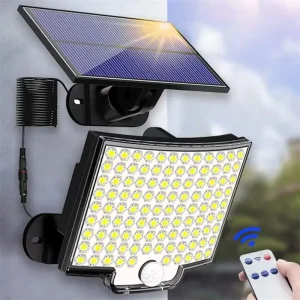 Small Solar LED Flood Light Motion Sensor IP65 Waterproof Split Wall Lamp for Outdoor Indoor Garden Garage Security Lighting