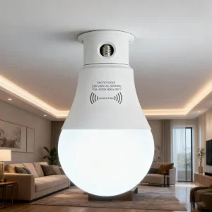 Smart A60 LED Bulb Motion Sensor 5W 7W 9W 12W Microwave Radar Sensor Aluminum E27