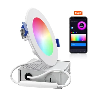 Smart APP Control RGBW LED Recessed Lighting 4 Inch IC Rated ETL Certified Ceiling Light Dimmable for Home game Room