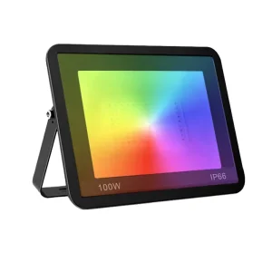 Smart App Control RGB LED Flood Lamp, 4-in-1 Outdoor Garden Landscape Light with Timing, Color Changing and Aluminum Housing