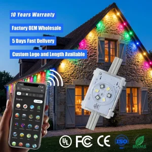 Smart App Controller 48V Jellyfish Rgbw Pixel Point Lights IP68 Waterproof Outdoor Permanent Christmas Holiday Lighting