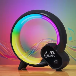 Smart Bedside Table Lamp Wake-Up Light Reading and Ambient Light with Natural Sounds