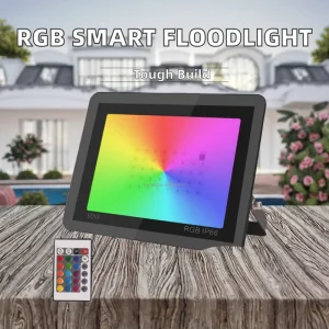 Smart COB Aluminum Floodlight RGBW Multicolor IP66 Waterproof Outdoor LED with App Control