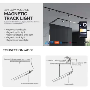 Smart Dimmable Recessed Magnetic LED Track Light System