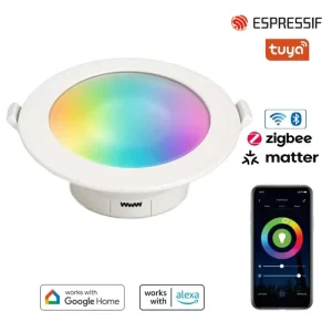 Smart Downlight 4inch RGBCW 900LM Tuya Wifi for Alexa Google App Control Dimmable LED Ceiling Light Fixture for Home