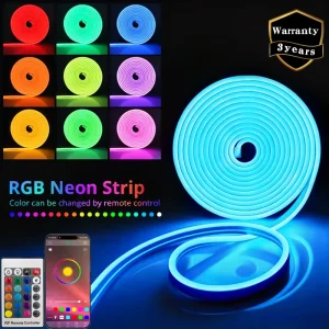 Smart Flex LED Neon RGB RGBW Strip Light 5m 10m 12V 24V Custom Size Length Silicone Neon Sign 12V 24V IP67 for Shops Light Box