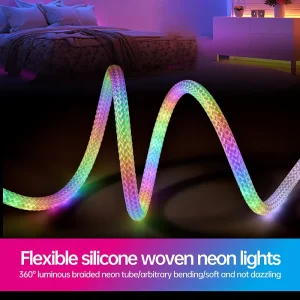 Smart Flexible Silicone Neon Light RGBIC APP Control for Home and Shop Decoration