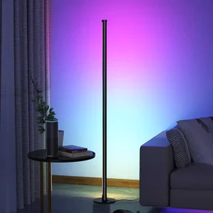 Smart Home Deco Colorful Night Light Portable Bedroom Variable Color LED Floor Standing Lamp With Remote Control