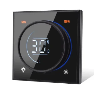 Smart Home Fan Knob Switch Fan and Light Dimmer Switch Zigbee and WiFi Smart Touch Switch