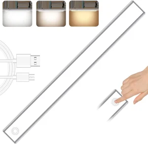 Smart Home Indoor LED Light Magnetic Strip Lights with Radar Induction Sensor Wireless Rechargeable for Closet Staircase Kitchen