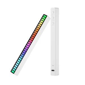 Smart Home Lights Car Mounted Voice Pickup Rhythm Lamp RGB Free Charging Atmosphere Computer Desktop Bar Lamp