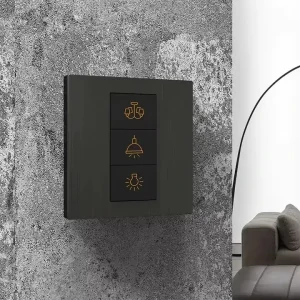Smart Home Panel RS485 12V Black Wall Light Switch Factory Supplied