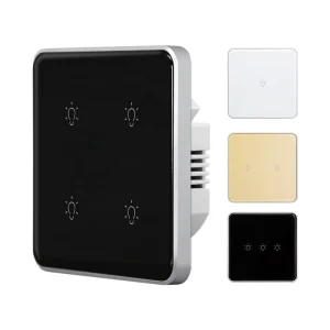 Smart Home Products & Devices 1 2 3 4 Gang With Neutral Touch Panel EU Standard Tuya Zigbee Wall Light Switch