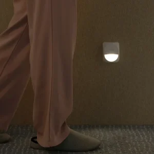 Smart Human Body Induction LED Night Light with AAA Battery & Plug In Options ABS Material for Bedroom Corridor & Toilet Use