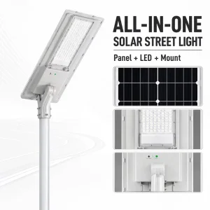 Smart IP66 Solar Street Lamp for Roads 5054 LED Chip Auto Lighting Anti-Rust Heat Dissipation