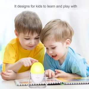 Smart LED Baby Night Light, ABS, Rechargeable 2000mAh Battery, Dimmable Color-Changing Bedside Light