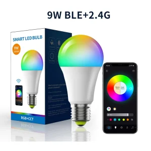 Smart LED Bulb 9W E26 RGBCW Multicolor Bluetooth 110V-130V