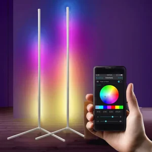 Smart LED Corner Floor Lamp RGB Color Changing Music Sync APP Remote Control Standing Light