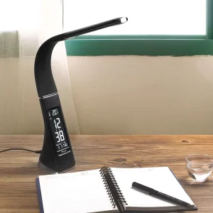 Smart LED Desk Lamp with Digital Alarm Clock, Touch Control, Dimming, and Reading Light