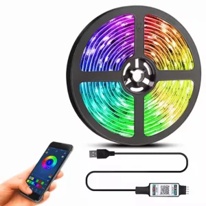Smart LED Light Strip Set 24 Function Remote Control Flexible 5V 5050 RGB Magic Effects LED Light for Holidays