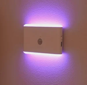 Smart LED Night Light with Motion Sensor USB Rechargeable Dimmable Multi Color Light for Bedroom Corridor