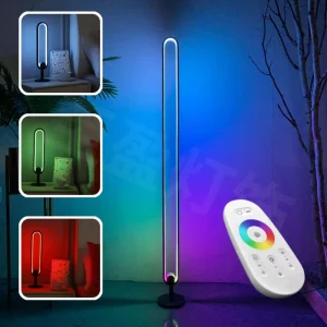 Smart LED RGB U-Shaped Corner Floor Lamp with App Control and Dimming