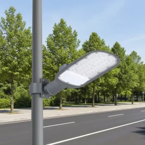 Smart LED Street Light 50W IP67 Rated Aluminum Alloy AC Powered Motion Sensor Smartthings Compatible Dimmable 3000K 6500K Color