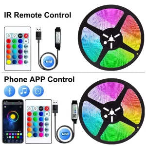 Smart LED Strip Light 5M 10M RGB 5V Waterproof 5050 USB TV Backlight Color Changing Music Light