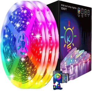 Smart LED Strip Light Remote Music Sync Rope Neon Multi-Color Changing Light