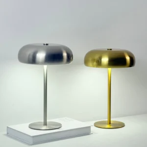 Smart LED Table Lamp with Metal Shade, Touch Control, Cordless, DC 5V Power Supply