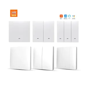Smart Light Switch 10A ABS PC Material 3 Gang Electric Push Button Wall Switch for Room