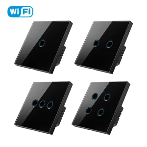 Smart Light Switch Concave Touch Glass Panel EU/UK Standard