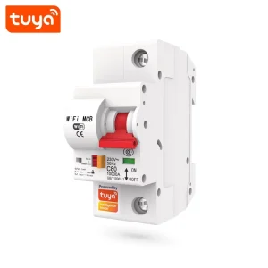 Smart MCB 1P 16A 20A 25A 40A 63A 80A WiFi Circuit Breaker Remote Control Switch PST-MCB-1P