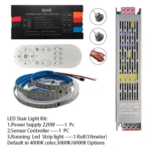Smart Motion Sensor LED Stair Light Warm White Led Strip Light Smart Running Water Flowing Led Strip