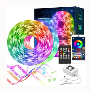Smart Music Sync 12V 24V LED Light Strip 3535 RGB APP Remote Control Room Decor Lights for Indoor Home