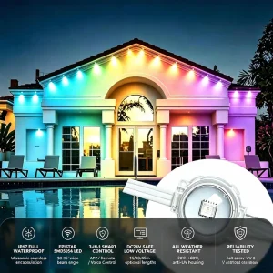 Smart Permanent Outdoor Lights with Music Sync and Mobile APP Control