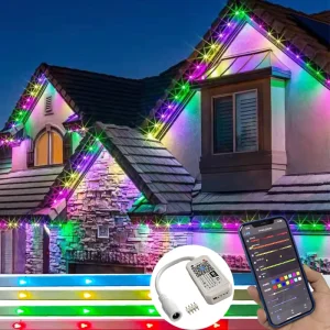 Smart Pixel Led Rgb Light Permanent Outdoor Christmas Light Holiday USC2904 Gemston Light