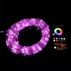 Smart RGB Christmas Tree Decoration Rope Light USB Powered Phone App Remote-Controlled Holiday LED Strip Light