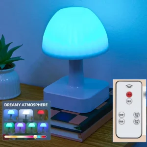 Smart RGB Color-Changing Clock and Rechargeable LED Bedroom Lamp with Timer and Remote Control