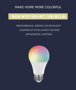 Smart RGB LED Bulb 9W E26 E27 Remote Control 25 40 CCT Color Range Home Plastic Globe for Residential Use B22 B22F Compatible