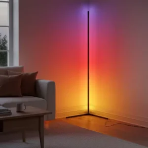 Smart RGB LED Corner Floor Lamp with Stand, IP65 Rating
