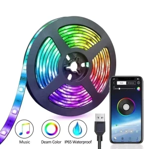 Smart RGB Neon LED Strip Light Bar 5V Waterproof COB SMD5050 USB Color-Changing Music Sync TV Backlight