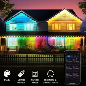 Smart RGB Outdoor LED Eaves Light, IP67 Waterproof, for Garden Landscape