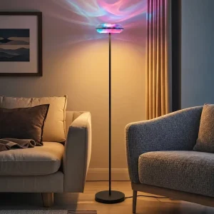 Smart RGBCCt Floor Lamp 1500LM 3 Zone Dimmable with Smart Voice Matter App WiFi Control for Home & Gaming